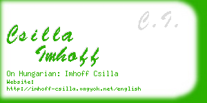 csilla imhoff business card